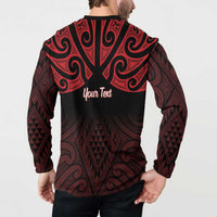 Personalised Keep Maori Wards New Zealand Button Sweatshirt Stronger Together Aotearoa Taniko - Polynesian Pride