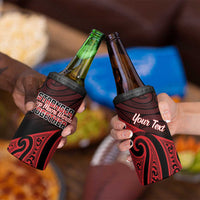 Personalised Keep Maori Wards New Zealand 4 in 1 Can Cooler Tumbler Stronger Together Aotearoa Taniko - Polynesian Pride