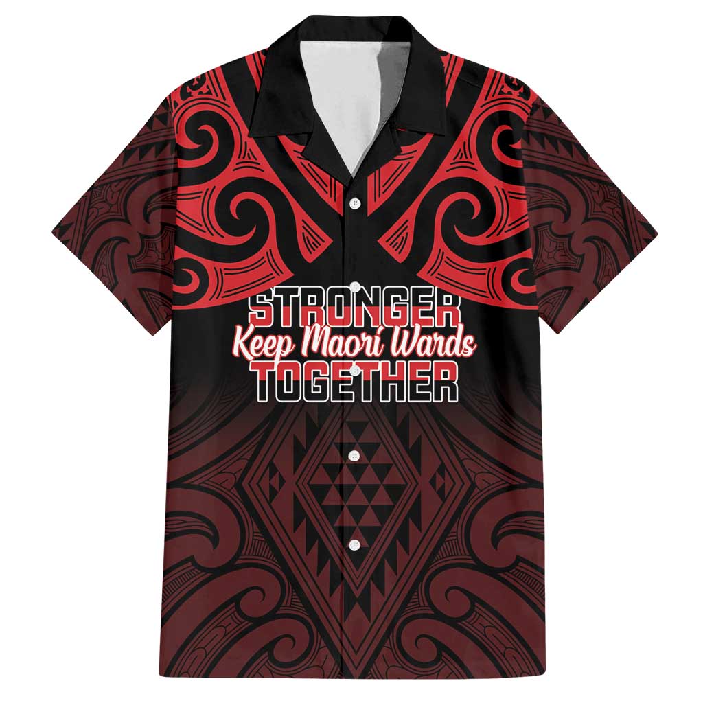 Personalised Keep Maori Wards New Zealand Family Matching Long Sleeve Bodycon Dress and Hawaiian Shirt Stronger Together Aotearoa Taniko LT14 Dad's Shirt - Short Sleeve Black - Polynesian Pride