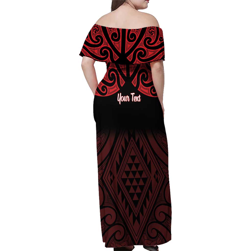Personalised Keep Maori Wards New Zealand Family Matching Off Shoulder Maxi Dress and Hawaiian Shirt Stronger Together Aotearoa Taniko LT14 - Polynesian Pride