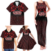 Personalised Keep Maori Wards New Zealand Family Matching Tank Maxi Dress and Hawaiian Shirt Stronger Together Aotearoa Taniko LT14 - Polynesian Pride