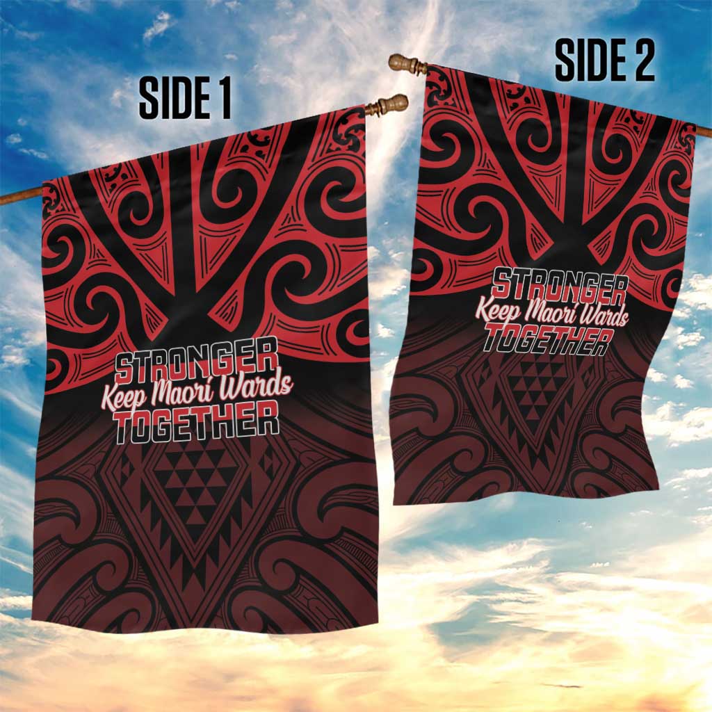 Keep Maori Wards New Zealand Garden Flag Stronger Together Aotearoa Taniko - Polynesian Pride