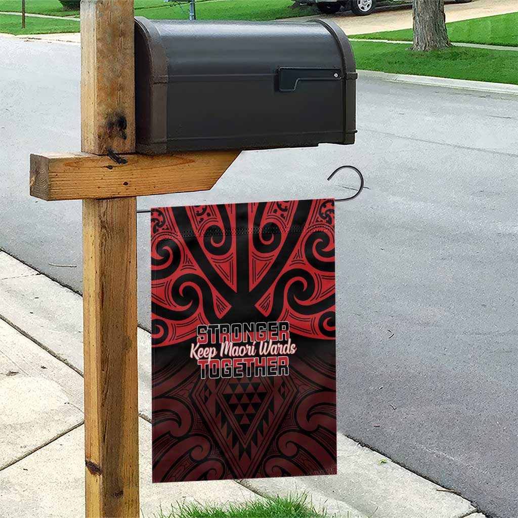 Keep Maori Wards New Zealand Garden Flag Stronger Together Aotearoa Taniko - Polynesian Pride