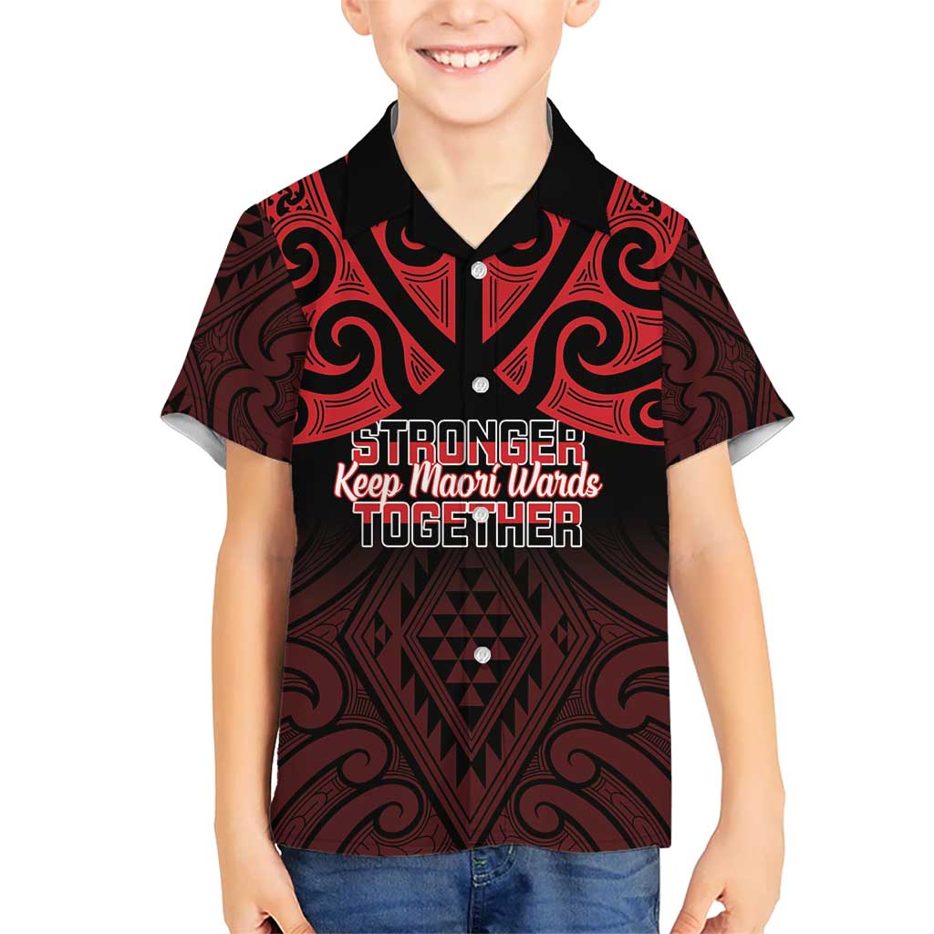 Personalised Keep Maori Wards New Zealand Hawaiian Shirt Stronger Together Aotearoa Taniko - Polynesian Pride
