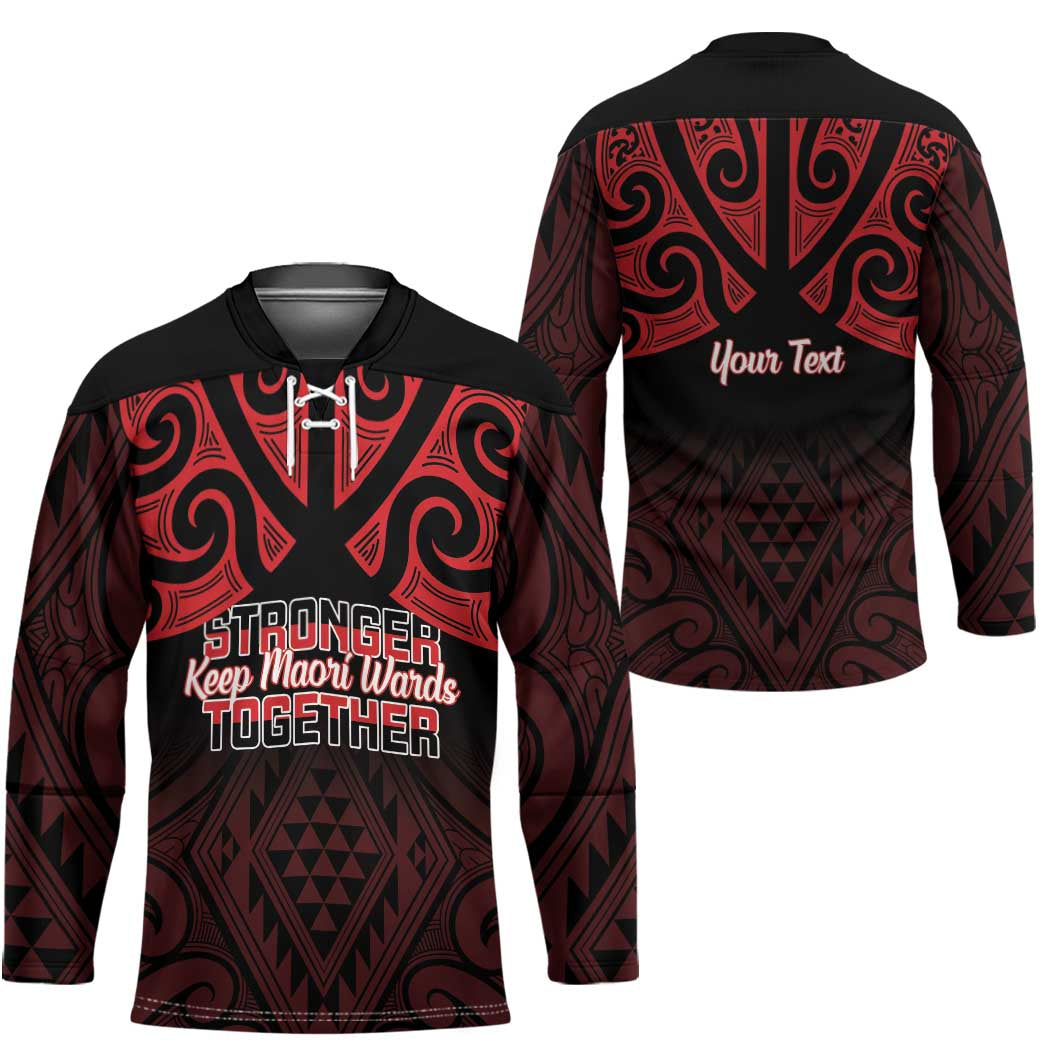 Personalised Keep Maori Wards New Zealand Hockey Jersey Stronger Together Aotearoa Taniko - Polynesian Pride