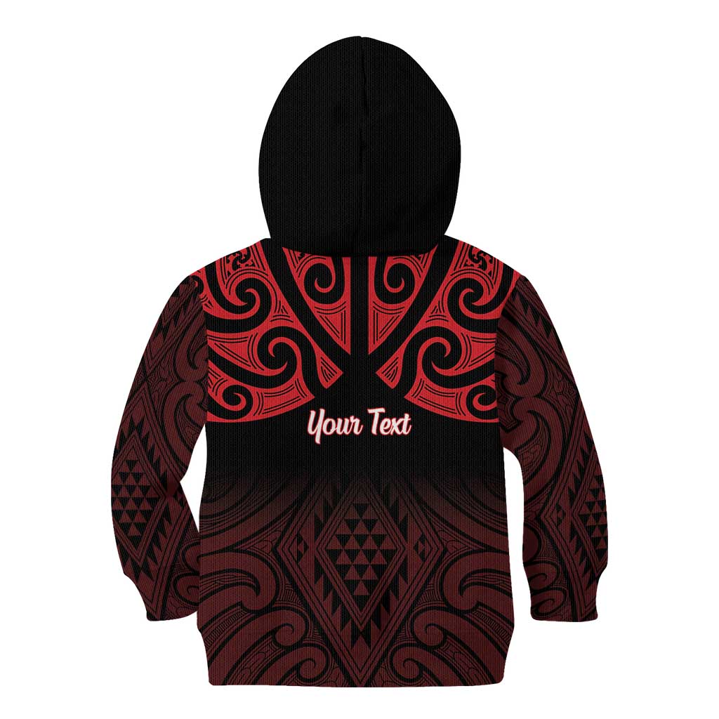 Personalised Keep Maori Wards New Zealand Kid Hoodie Stronger Together Aotearoa Taniko - Polynesian Pride