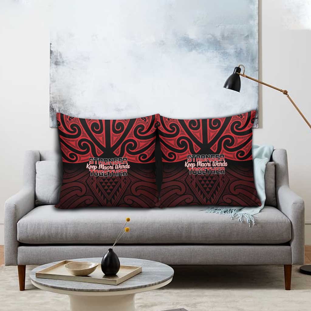Keep Maori Wards New Zealand Pillow Cover Stronger Together Aotearoa Taniko - Polynesian Pride