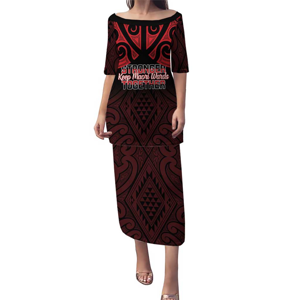 Personalised Keep Maori Wards New Zealand Puletasi Stronger Together Aotearoa Taniko - Polynesian Pride