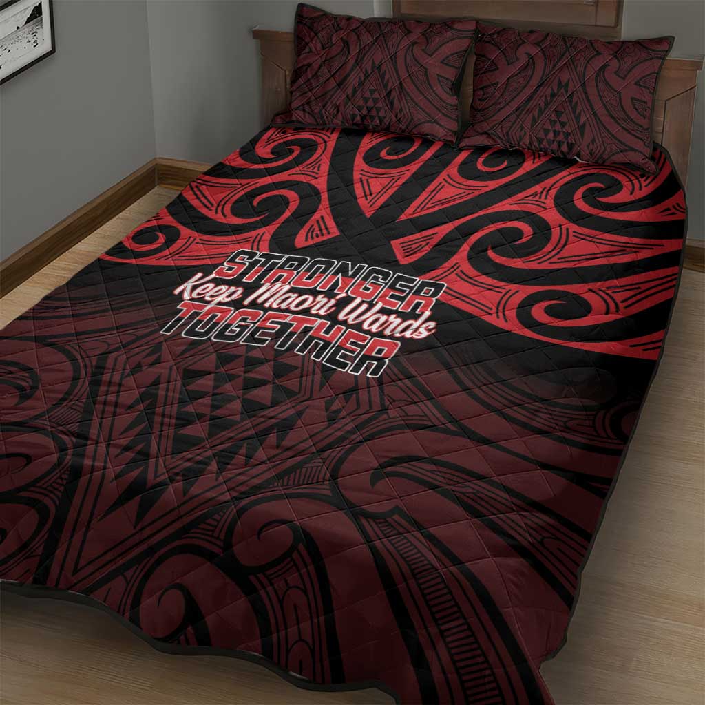 Keep Maori Wards New Zealand Quilt Bed Set Stronger Together Aotearoa Taniko LT14 - Polynesian Pride