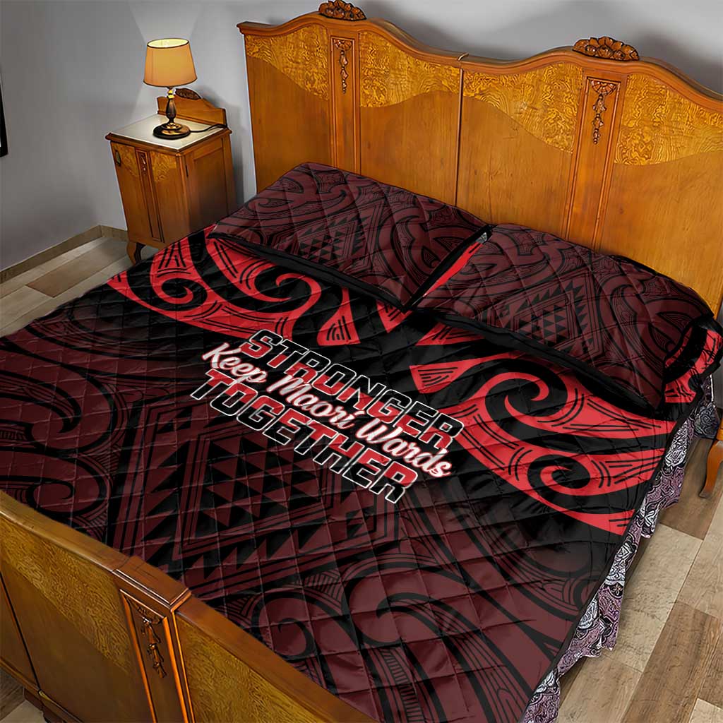 Keep Maori Wards New Zealand Quilt Bed Set Stronger Together Aotearoa Taniko LT14 - Polynesian Pride