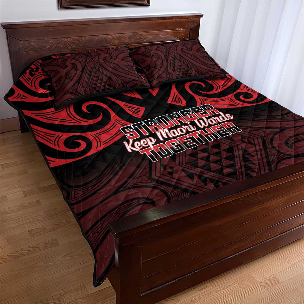 Keep Maori Wards New Zealand Quilt Bed Set Stronger Together Aotearoa Taniko LT14 - Polynesian Pride
