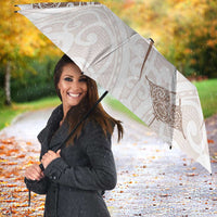 New Zealand Manta Ray Tattoo Umbrella Aotearoa Maori Haehae Beige - Polynesian Pride