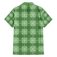 Green Hawaiian Quilt Family Matching Tank Maxi Dress and Hawaiian Shirt Hawaii Pineapple Monstera Palaka Motifs LT14 - Polynesian Pride