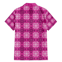 Pink Hawaiian Quilt Family Matching Mermaid Dress and Hawaiian Shirt Hawaii Pineapple Monstera Palaka Motifs LT14 - Polynesian Pride
