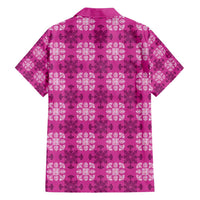 Pink Hawaiian Quilt Family Matching Tank Maxi Dress and Hawaiian Shirt Hawaii Pineapple Monstera Palaka Motifs LT14 - Polynesian Pride