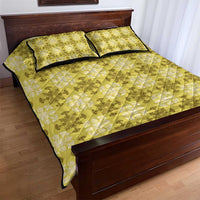 Yellow Hawaiian Quilt Quilt Bed Set Hawaii Pineapple Monstera Palaka Motifs LT14 - Polynesian Pride