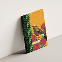 Personalized Hawaii Akohekohe Ohia Lehua Canvas Wall Art Crested Honeycreeper Kakau Hawaiian Pattern LT14 - Polynesian Pride