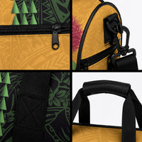 Personalized Hawaii Akohekohe Ohia Lehua Duffle Bag Crested Honeycreeper Kakau Hawaiian Pattern LT14 - Polynesian Pride