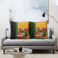 Personalized Hawaii Akohekohe Ohia Lehua Pillow Cover Crested Honeycreeper Kakau Hawaiian Pattern LT14 - Polynesian Pride