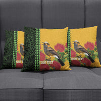 Personalized Hawaii Akohekohe Ohia Lehua Pillow Cover Crested Honeycreeper Kakau Hawaiian Pattern LT14 - Polynesian Pride