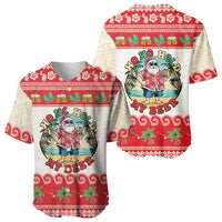 Mele Kalikimaka Hawaii Baseball Jersey Funny Beer-Loving Santa Hawaiian Tropical - Polynesian Pride