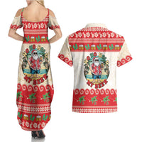 Mele Kalikimaka Hawaii Couples Matching Summer Maxi Dress and Hawaiian Shirt Funny Beer-Loving Santa Hawaiian Tropical LT14 - Polynesian Pride