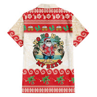 Mele Kalikimaka Hawaii Family Matching Off Shoulder Maxi Dress and Hawaiian Shirt Funny Beer-Loving Santa Hawaiian Tropical LT14 - Polynesian Pride