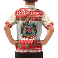 Mele Kalikimaka Hawaii Family Matching Tank Maxi Dress and Hawaiian Shirt Funny Beer-Loving Santa Hawaiian Tropical LT14 - Polynesian Pride