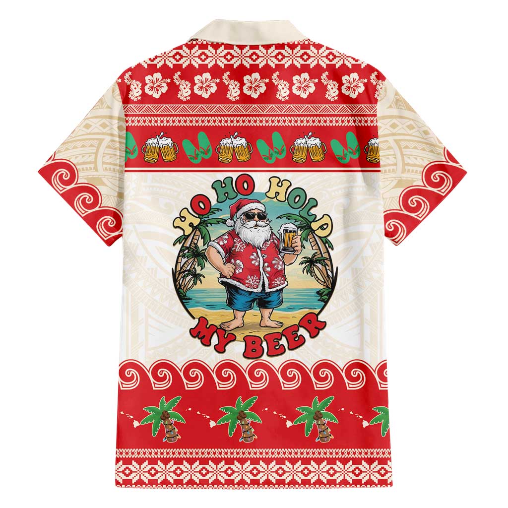 Mele Kalikimaka Hawaii Family Matching Tank Maxi Dress and Hawaiian Shirt Funny Beer-Loving Santa Hawaiian Tropical LT14 - Polynesian Pride