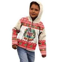 Mele Kalikimaka Hawaii Kid Hoodie Funny Beer-Loving Santa Hawaiian Tropical LT14 - Polynesian Pride
