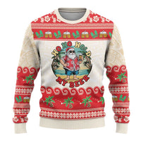 Mele Kalikimaka Hawaii Ugly Christmas Sweater Funny Beer-Loving Santa Hawaiian Tropical LT14 - Polynesian Pride