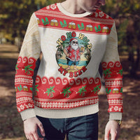 Mele Kalikimaka Hawaii Ugly Christmas Sweater Funny Beer-Loving Santa Hawaiian Tropical LT14 - Polynesian Pride