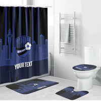 New Zealand Auckland Football Custom Bathroom Set Go City of Sails Est 2025 LT14 Bathroom Set (4 pcs) Black - Polynesian Pride