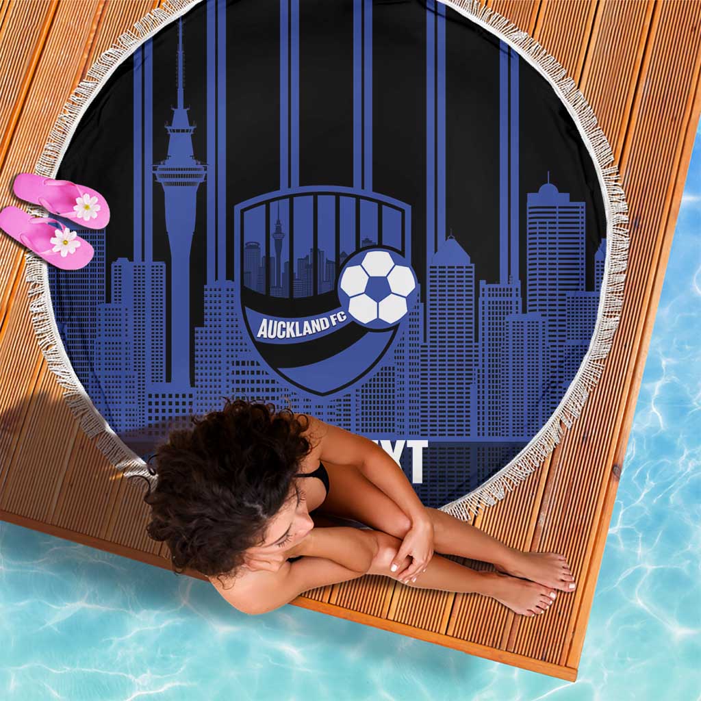 New Zealand Auckland Football Custom Beach Blanket Go City of Sails Est 2025 LT14 - Polynesian Pride