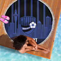 New Zealand Auckland Football Custom Beach Blanket Go City of Sails Est 2025 LT14 - Polynesian Pride