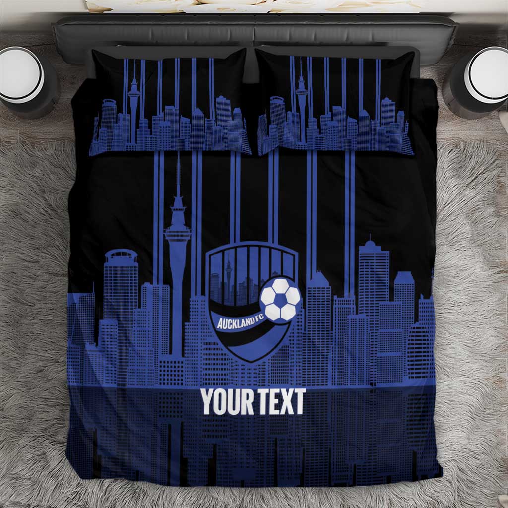New Zealand Auckland Football Custom Bedding Set Go City of Sails Est 2025 LT14 Black - Polynesian Pride