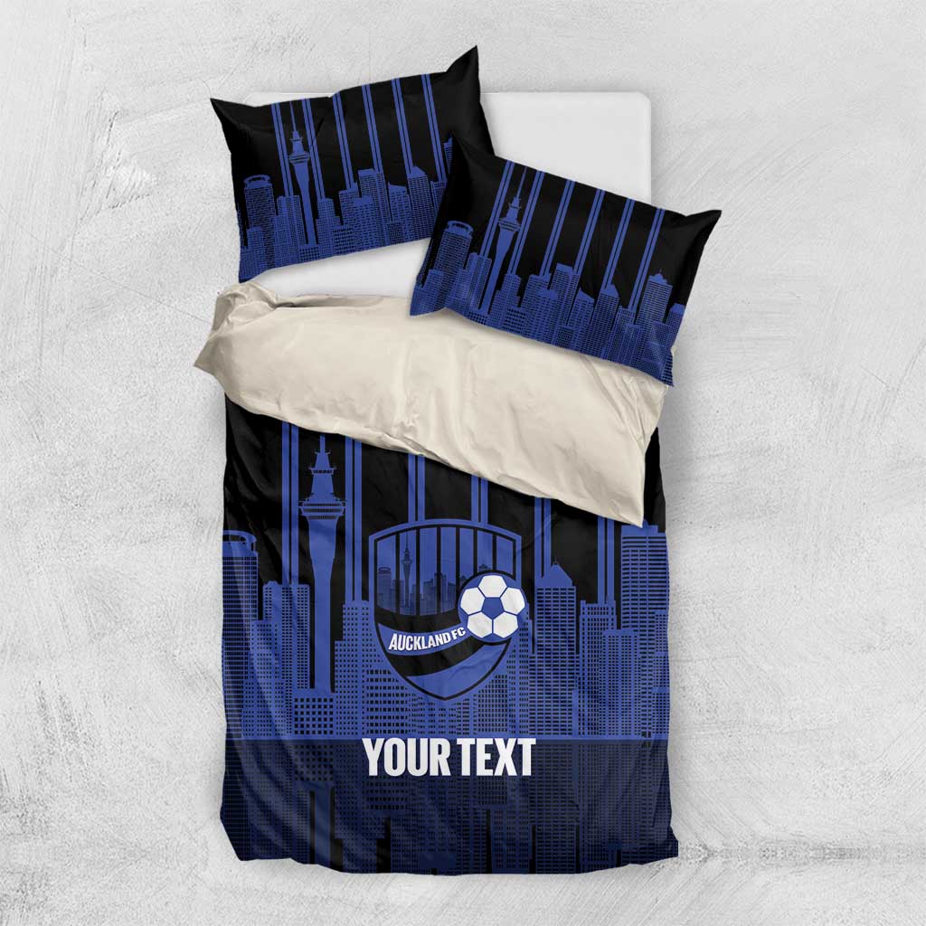 New Zealand Auckland Football Custom Bedding Set Go City of Sails Est 2025 LT14 US Twin 172cm x 218cm Black - Polynesian Pride