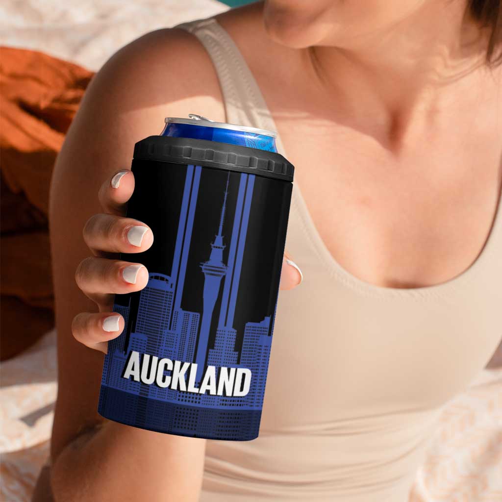 New Zealand Auckland Football Custom 4 in 1 Can Cooler Tumbler Go City of Sails Est 2025 LT14 - Polynesian Pride