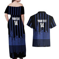 New Zealand Auckland Football Custom Couples Matching Off Shoulder Maxi Dress and Hawaiian Shirt Go City of Sails Est 2025 LT14 - Polynesian Pride