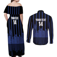 New Zealand Auckland Football Custom Couples Matching Off Shoulder Maxi Dress and Long Sleeve Button Shirt Go City of Sails Est 2025 LT14 - Polynesian Pride