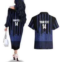 New Zealand Auckland Football Custom Couples Matching Off The Shoulder Long Sleeve Dress and Hawaiian Shirt Go City of Sails Est 2025 LT14 - Polynesian Pride