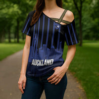 New Zealand Auckland Football Custom Cross Shoulder Shirt Go City of Sails Est 2025 LT14 - Polynesian Pride