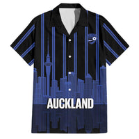New Zealand Auckland Football Custom Family Matching Off Shoulder Maxi Dress and Hawaiian Shirt Go City of Sails Est 2025 LT14 Dad's Shirt - Short Sleeve Black - Polynesian Pride