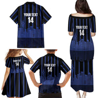 New Zealand Auckland Football Custom Family Matching Puletasi and Hawaiian Shirt Go City of Sails Est 2025 LT14 - Polynesian Pride