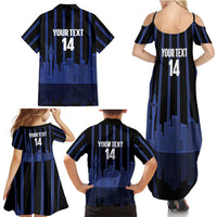 New Zealand Auckland Football Custom Family Matching Summer Maxi Dress and Hawaiian Shirt Go City of Sails Est 2025 LT14 - Polynesian Pride