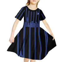 New Zealand Auckland Football Custom Kid Short Sleeve Dress Go City of Sails Est 2025 LT14 - Polynesian Pride