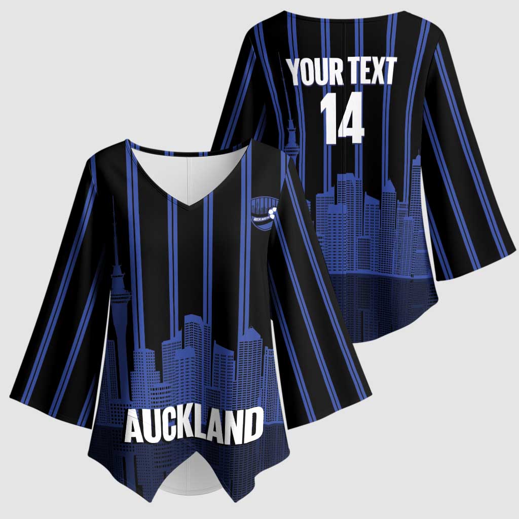 New Zealand Auckland Football Custom Kimono Sleeve Blouse Go City of Sails Est 2025 LT14 - Polynesian Pride