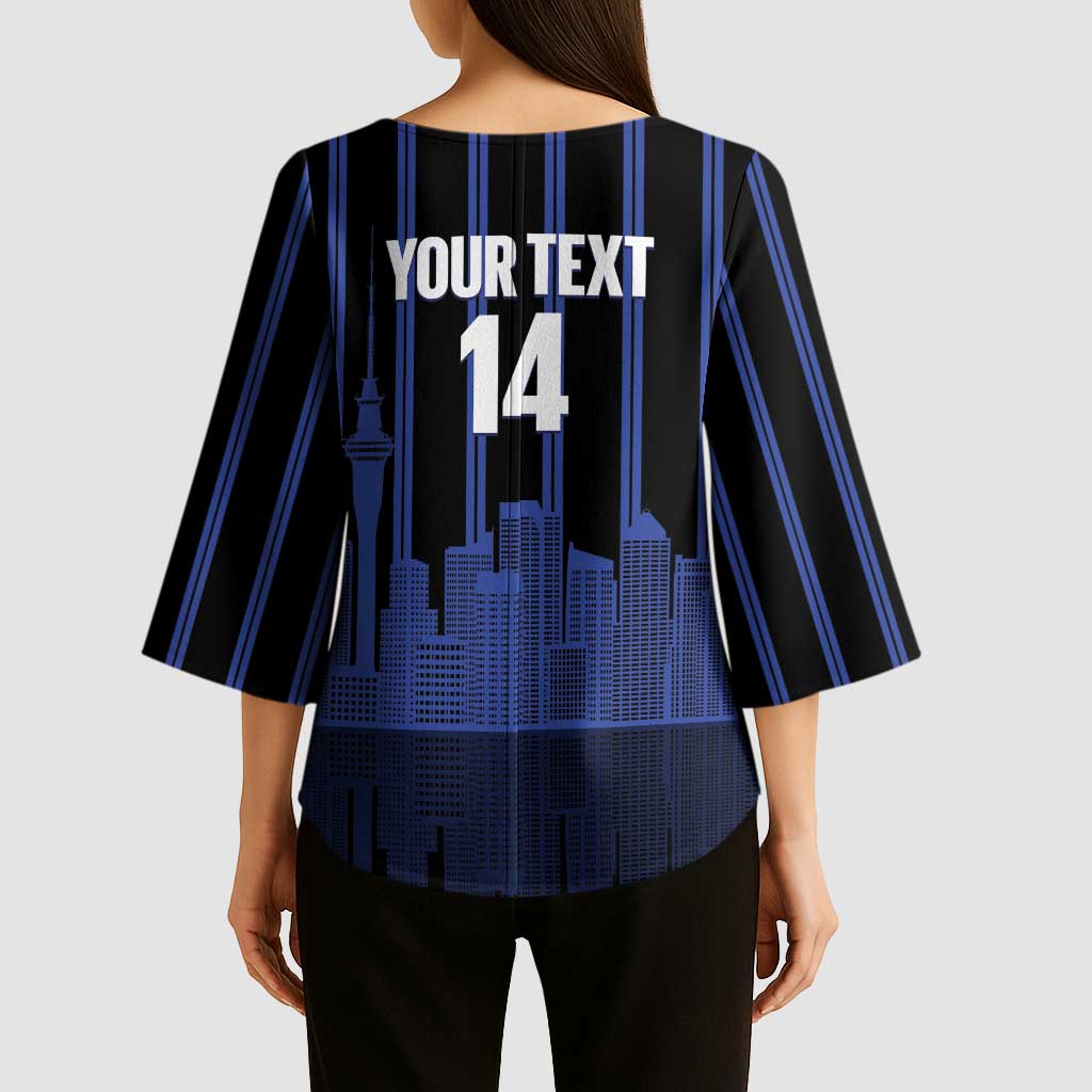 New Zealand Auckland Football Custom Kimono Sleeve Blouse Go City of Sails Est 2025 LT14 - Polynesian Pride