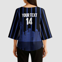 New Zealand Auckland Football Custom Kimono Sleeve Blouse Go City of Sails Est 2025 LT14 - Polynesian Pride