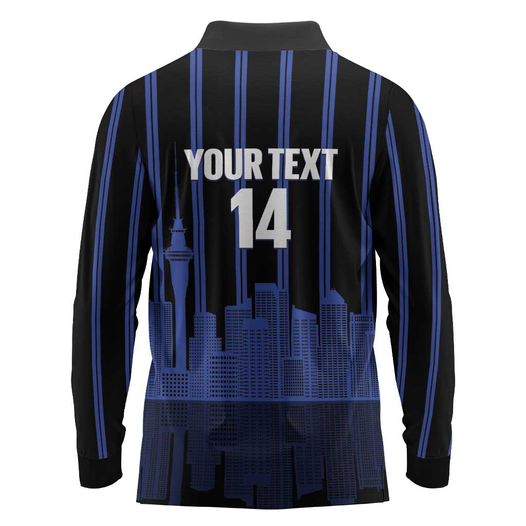 New Zealand Auckland Football Custom Long Sleeve Polo Shirt Go City of Sails Est 2025 LT14 - Polynesian Pride